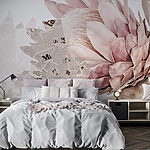 Fototapeta Květina s novinami a listy