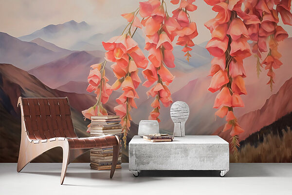 Fototapeta Malba květin ze stromu