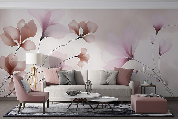 Fototapeta Jemné květy v jemných odstínech