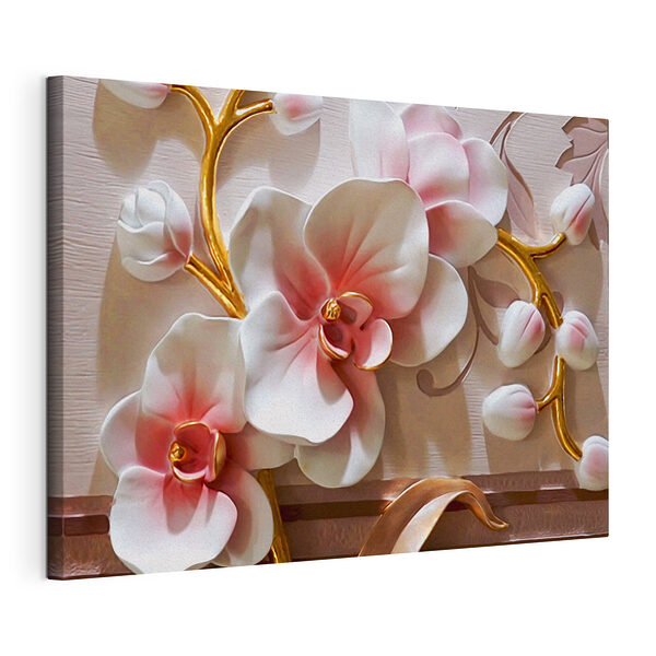 Orchidej s jemně růžovými okvětními lístky Obraz Orchidej s jemně růžovými okvětními lístky