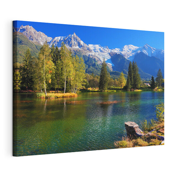 Obraz Obraz Jezero obklopené stromy a horami (SKU: s08443)