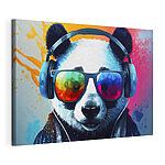 Obraz Panda se sluchátky a slunečními brýlemi