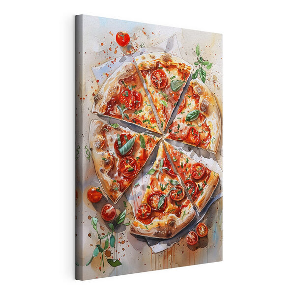 Obraz Akvarel s motivem pizzy