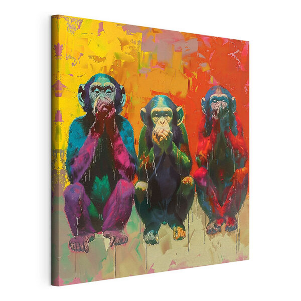 Obraz Skupina opic, které sedí pohromadě
