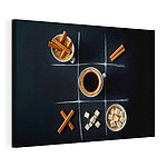 Obraz Hra „Tic Tac Toe“ s kávou a marshmallows