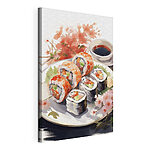 Obraz Talíř se sushi a omáčkou
