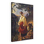 Obraz Canvas print Painting of a woman in a red skirt