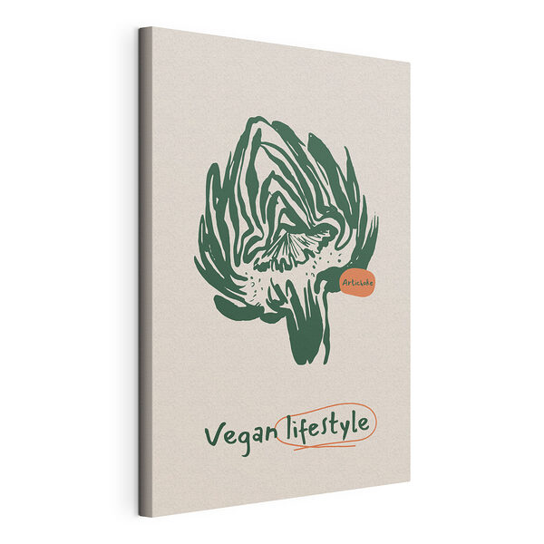 Obraz Ilustrace artyčoku pro veganský životní styl