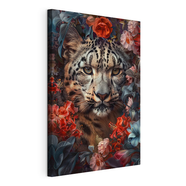 Obraz Leopard mezi zářivými květinami