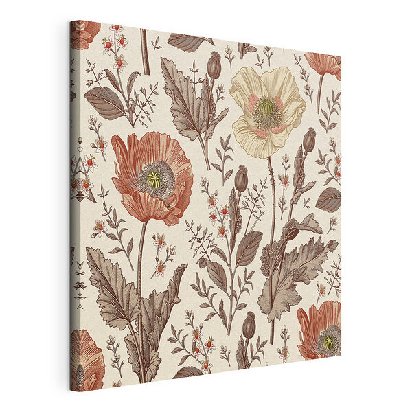 Retro botanický květinový vzor Obraz Retro botanický květinový vzor