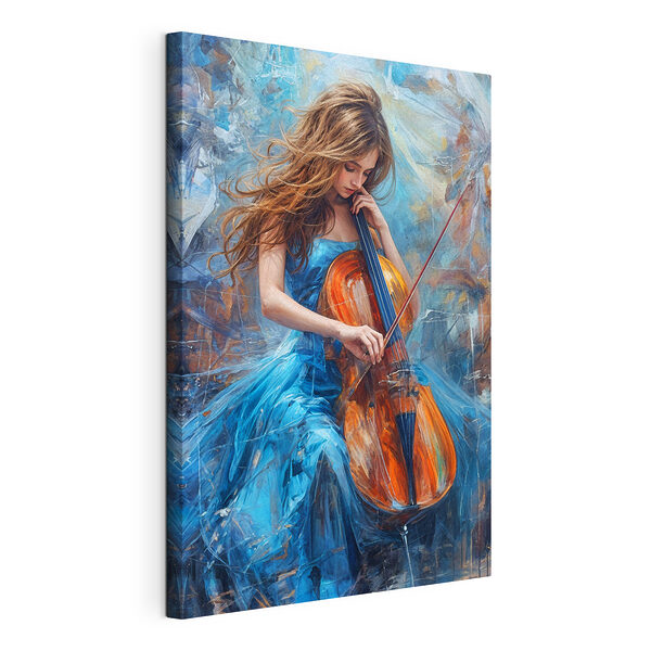 Žena hrající na violoncello Obraz Žena hrající na violoncello