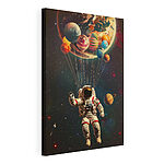 Obraz Astronaut vznášející se ve vesmíru s balónky