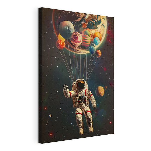 Obraz Obraz Astronaut vznášející se ve vesmíru s balónky (SKU: s40185)
