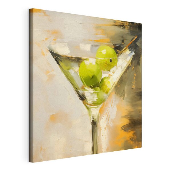 Sklenice na martini s limetkami Obraz Sklenice na martini s limetkami