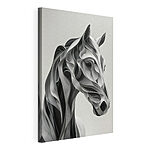 Obraz Canvas print Horse head made of paper