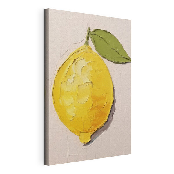 Citron s namalovanými lístky Obraz Citron s namalovanými lístky