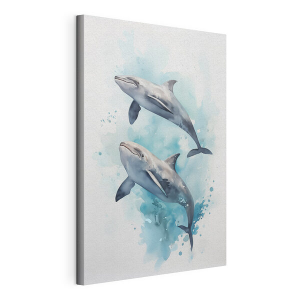 Obraz Dva delfíni plavající ve vodě