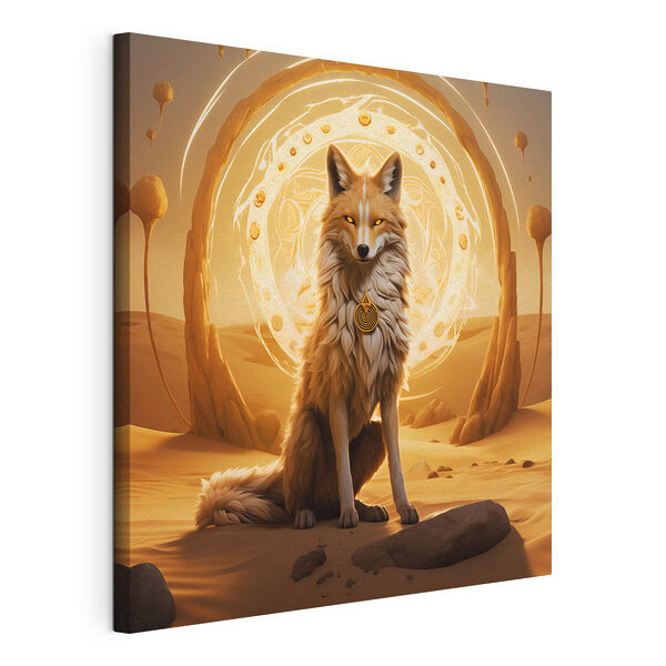 Obraz Liška sedící v poušti