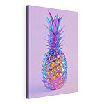Obraz Barevný ananas na fialovém pozadí