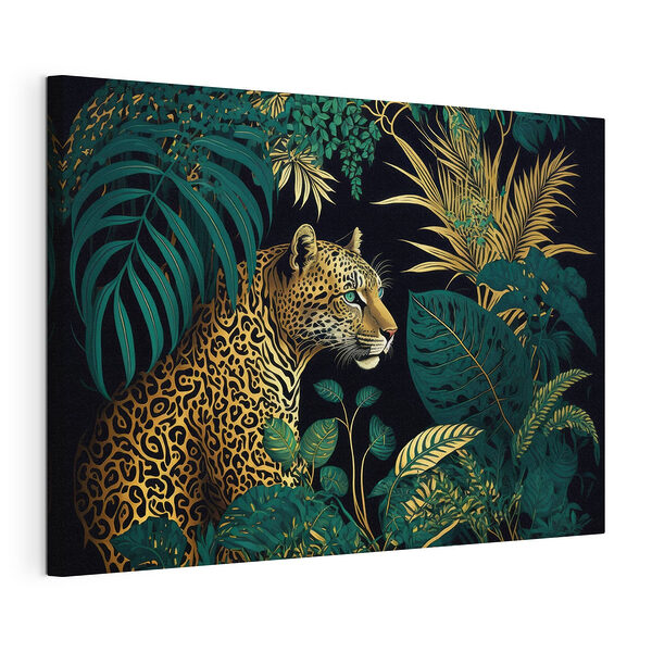 Leopard schovaný mezi bujným listovím Obraz Leopard schovaný mezi bujným listovím