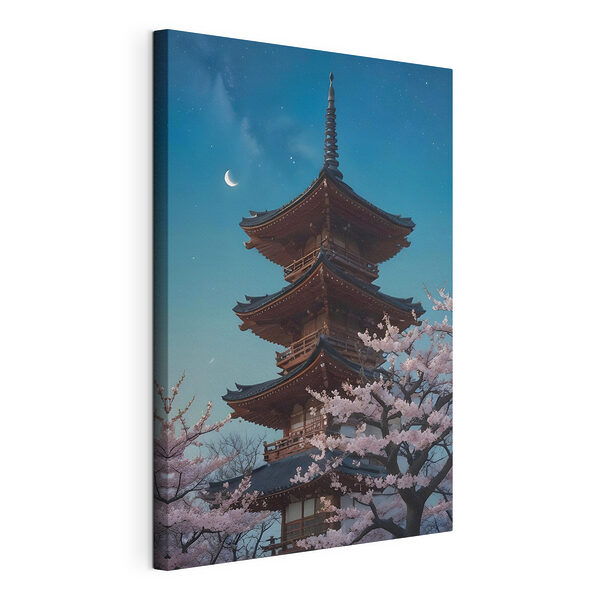Pagoda s květy třešní Obraz Pagoda s květy třešní