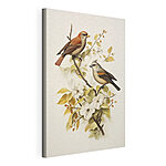 Obraz Dva ptáci na větvi s květinami