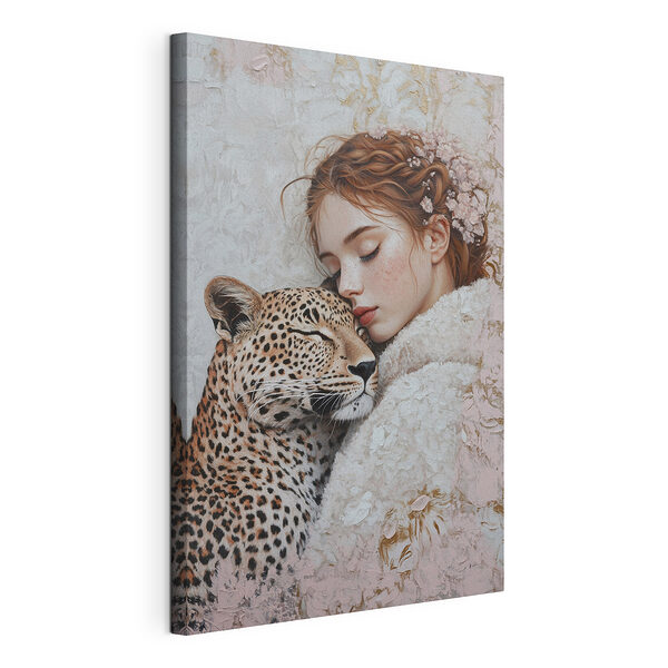 Žena s leopardem Obraz Žena s leopardem
