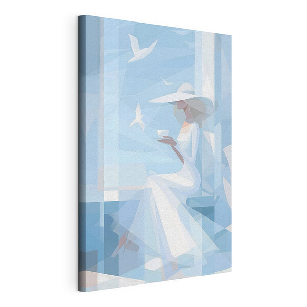 Žena v bílých šatech Obraz Žena v bílých šatech
