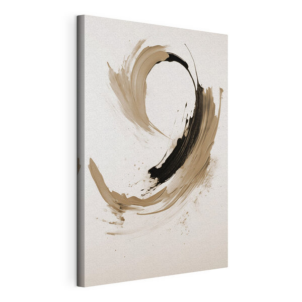 Černé a hnědé tahy štětcem Obraz Černé a hnědé tahy štětcem