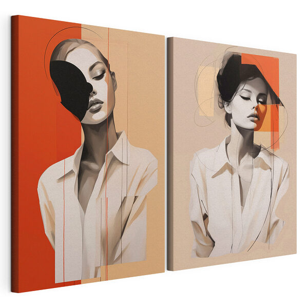 Modulární tisk na plátně Abstraktní elegance v minimalistickém umění