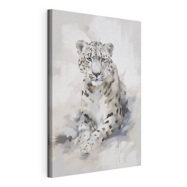 Ležící bílý leopard Obraz Ležící bílý leopard